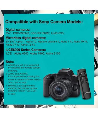 Wireless Shutter Release Remote Control for Sony A7 III, A7R III, A6100, A6400, A6600, RX100 VII, RX0 II, A7R IV, A9, A9 II, ZV-1, A7C - Buy Online on GoSupps.com
