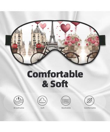 SSIMOO Love Paris Tower Eye Mask - Soft Sleep Mask for Travel & Relaxation | Breathable Coffee Wine Perfume Design - Buy Online on GoSupps.com