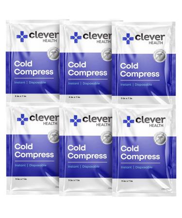 Instant Cold Pack | Disposable Ice Packs - Cold Therapy - for Injuries Swelling Inflammation Muscle Strains Sprains Perfect for First aid Kit outdoor activities Athletes. 5x7 Inches 6 Pack.