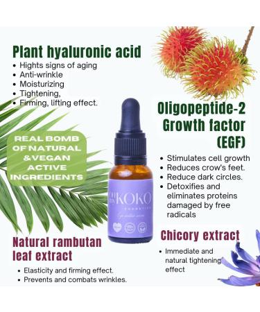 Eye contour serum. Hyaluronic acid serum. Ultra concentrated anti-dark circle serum. 15ml container. Fights the signs of aging and fatigue of the contour. Anti-dark circles for all skin types. - Buy Online on GoSupps.com