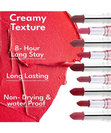 Buy Pack of 2 Waterproof Creamy Lipstick Long-Lasting (Head+Seeu) | International Shipping Available - Buy Online on GoSupps.com
