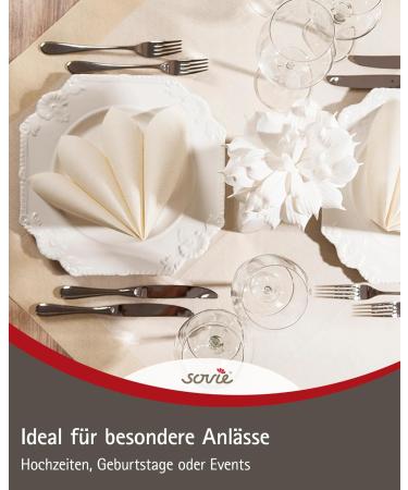 Sovie Linclass Terracotta Airlaid Napkins - 50 High-Quality 40x40 cm Disposable Napkins for Weddings & Parties - Tearproof & Suction-Strong - Buy Online on GoSupps.com