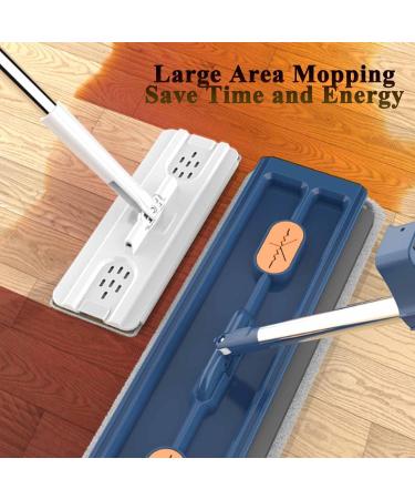 Fregona plana grande fregona plana grande Strealinem fregona manos libres giratorio de 360 para limpiar sin callejones sin salida h medo y seco almohadillas de microfibra (Azul + Trapo de 6 Piezas) - Buy Online on GoSupps.com