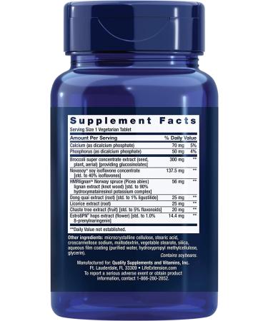 Life Extension Estrogen for Women - 30 Vegetarian Tablets | Hormonal Support Supplement - Buy Online on GoSupps.com