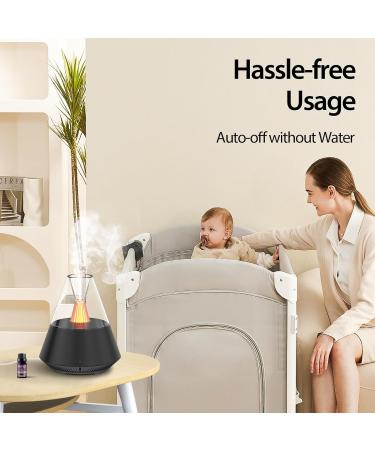 Ltyioe 150ml Aroma Diffuser for Essential Oils | Ultrasonic Humidifier with Remote Control Auto Shut-off & LED Mood Light (Black) | Aromatherapy & Home Wellness - Buy Online on GoSupps.com