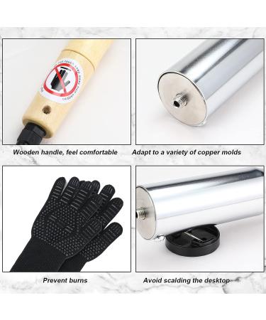 Electric Branding Iron Wood Burning Tool Gift for Woodworker Leather Branding Iron with Heat Resistant Gloves  Soldering Iron Stand for Heat Stamp  350w  Stamp Not Included - Buy Online on GoSupps.com