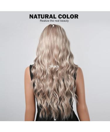 HAIRCUBE Ombre Ash Blonde Wigs for Women - Synthetic Curly Hair Wig with Bangs for Everyday Wear - Buy Online on GoSupps.com