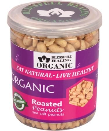 Blessfull Healing Organic Natural Vegan Sea Salt Roasted Peanuts Crunchy Healthy Snacks 250 Gram - Buy Online on GoSupps.com