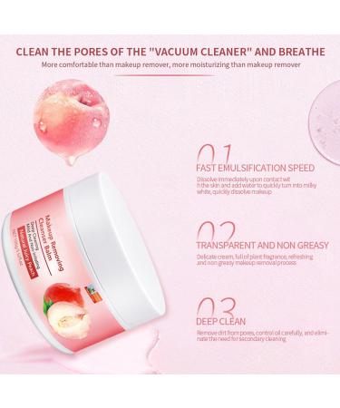  tongfeng Makeup Remover Balm | Natural Makeup Remover Balm with Juicy Peach 100g Cold Cream Makeup Remover Cleansing Balm to Cleanse Pores Tongfeng - Buy Online on GoSupps.com