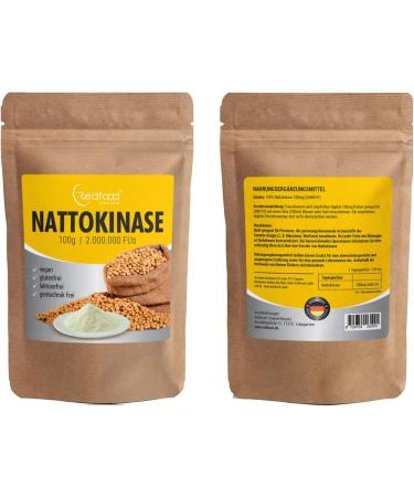Nattokinase Powder 100g - 2 000 000 FU's High Bioavailability | No Magnesium Stearate K1 K2 | Certified Analysis | International Shipping - Buy Online on GoSupps.com