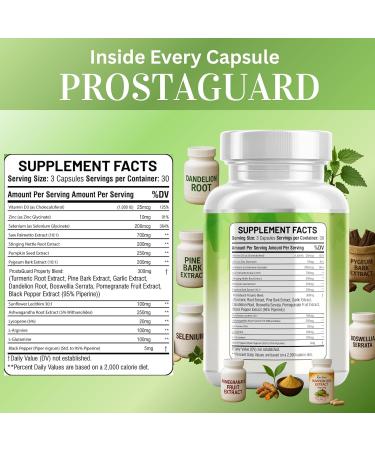 Kun Shafi Saw Palmetto with Stinging Nettle, Pygeum, Pumpkin Seed, Sunflower Lecithin, Turmeric & Ashwagandha Prostate Support for Men with Lycopene & Vitamin D3 90 Capsules - Buy Online on GoSupps.com