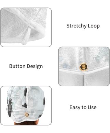 Buy Panda Bear Summer Hair Towel 2 Pack - Super Absorbent Quick Dry Hair Turbans for Women & Girls - Buy Online on GoSupps.com