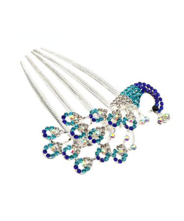 VINTORKY Diamond Phoenix Hair Comb rhinestone hair clip women's hair accessories flower girl hair clip hair combs for women wedding hair comb Rhinestone Hair Comb Hair Comb Accessories lace