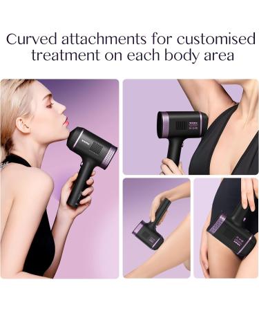 IPL Hair Removal Device with Infinite Flashes - 2 Attachments for Face, Body, Bikini Lines - Corded - Buy Online on GoSupps.com