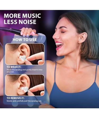 High Fidelity Concert Ear Plugs - 2 Pairs Noise Reduction Earplugs for Musicians Festivals & Motorcycles | Hearing Protection Up to 23dB - Black - Buy Online on GoSupps.com