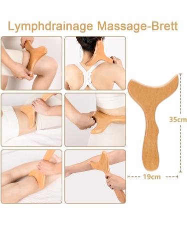 Bimiti Maderotherapy Set - 4-Piece Wood Massage Roller for Anti-Cellulite Lymphatic Drainage & Pain Relief | Gua Sha Mug for Back Relaxation - Buy Online on GoSupps.com