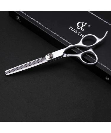 Professional Hairdressing Scissors Set - 6.0 Inch Barber Shears Black & Blue Tooth Cut Salon Shears for Hair Cutting - Buy Online on GoSupps.com