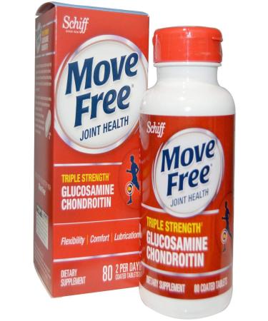 Schiff Move Free Advanced Triple Strength Plus MSM and Vitamin D3 - 80 Coated Tablets