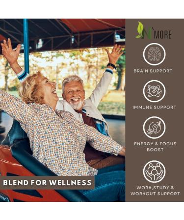 N' MORE Six Active Mushroom Defense Dietary Supplement Supports Immune Health 60 Veggie Capsules 750 mg - Buy Online on GoSupps.com
