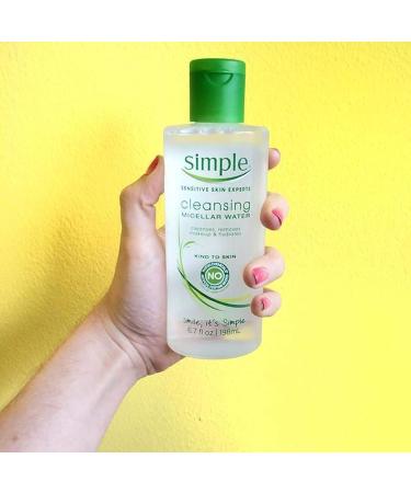 Buy Simple Kind to Skin Cleansing Water Micellar 6.7 oz - Gentle Makeup Remover & Cleanser - International Shipping Available - Buy Online on GoSupps.com