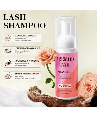 Best Lash Shampoo for Eyelash Extensions | 60ML Foaming Cleanser & Lash Fan Kit - Eyelid Makeup Remover - Buy Online on GoSupps.com