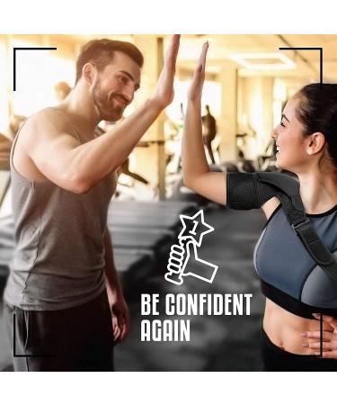 Shoulder Brace for Pain Relief & Support | Left & Right Arm Compression Strap for AC Joint, Tendonitis, Bursitis | Stabilizer for Dislocation, Subluxation, Tendinitis in Men & Women - Buy Online on GoSupps.com