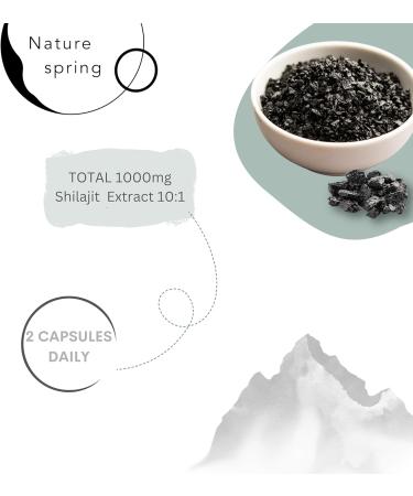 Shilajit Capsules 1000mg Daily Dose 120 Capsules | Highly Dosed Natural Mumijo Extract | Minerals Fulvic & Humic Acid | Vegan & Lab Tested - Buy Online on GoSupps.com
