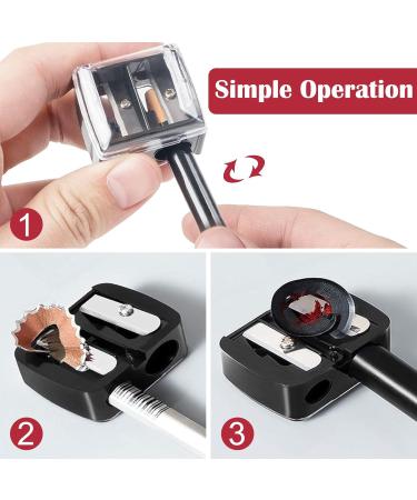 Universal Dual Eyeliner Sharpener Makeup 2 Pieces 2 Holes Dual Sharpener Eye Makeup Pencil Sharpener for Big & Small Sized Eye Pencil Sharpeners Eyebrow Pencil Sharpener Lip Liner Sharpener - Buy Online on GoSupps.com