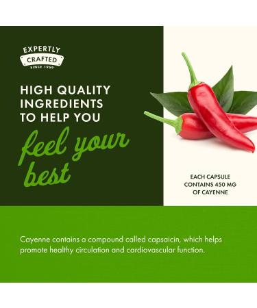 Swanson Cayenne - Herbal Supplement Promoting Digestion, Circulation & Metabolism Support - Natural Formula May Support Heart Health - (300 Capsules, 450mg Each) (2 Pack) - Buy Online on GoSupps.com