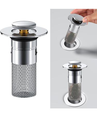 Effective Hair Filter & Quick Drainer ABS Sink Plug Drain Drain Plug Sink With Hair Strainer Popup Drainer Sink Plug & Drain - Buy Online on GoSupps.com