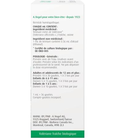 A.Vogel Fresh Organic Valerian Root Extract | Supports Calmness & Relaxation For Better Sleep | Sugar Lactose and Gluten Free | Vegan and Cruelty-free | 50mL - Buy Online on GoSupps.com