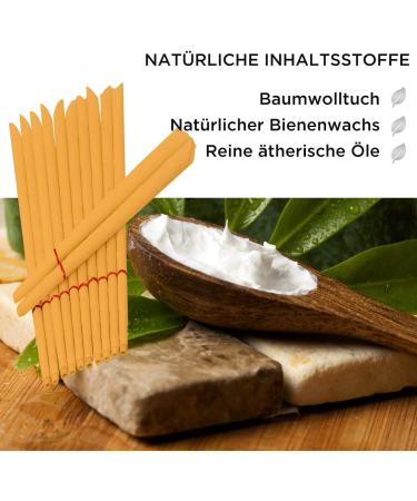 Premium Beeswax Ear Candles Set - 12 Natural Ear Candles with Dripping Cakes for Relaxation & Cleaning | Secure Filter & German Instructions - Buy Online on GoSupps.com