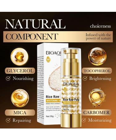 Rice Raw Pulp Face Serum Brightening Serum Face Moisturizer For Women Hydrating Serum Glow Serum For Glow Beauty Skin Barrier Repair Hydrate & Plump Skin With Rice Water Korean Skincare - Buy Online on GoSupps.com