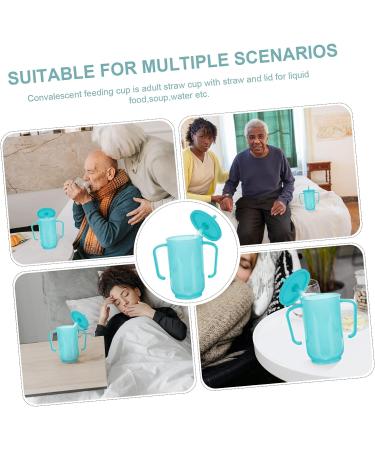 5pcs Elderly Feeding Mug Set | Leak-proof Nursing Straw Cups | Bedridden & Disabled Care | Spillproof Training Tumbler | Exclusive Bluex5pcs - Buy Online on GoSupps.com