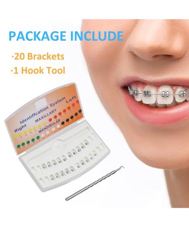 Anhuadental Orthodontic Self-Ligating Metal Bracket 0.022 Roth 345 with Hooks - 20 Brackets/Pack - Buy Online on GoSupps.com