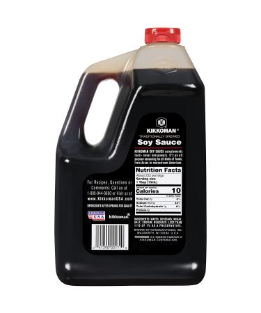 Kikkoman Traditionally Brewed Soy Sauce 1 Gallon - Authentic Japanese Flavor (1 Pack) - Buy Online on GoSupps.com
