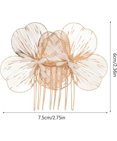 Baluue Flower Hair Comb Retro Hair Side Comb Bride Wedding Hair Comb Clips Flower Pearl Hairpins Headpiece for Women Wedding Prom - Buy Online on GoSupps.com