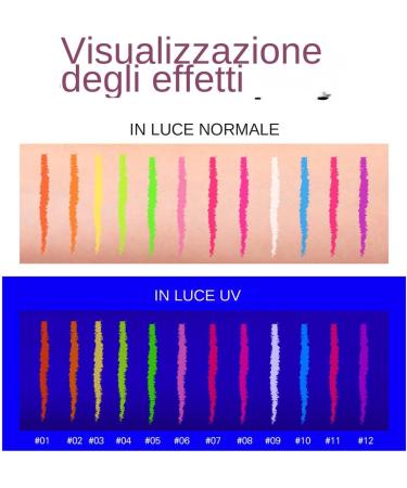  JPSDOWS Colored Liquid Eyeliner Colored Liquid Eyeliner | Waterproof UV Fluorescent Liquid Eyeliner with Pen Tip 12 High-Precision Colors - Highly Pigmented and Readable Graphic Liners - Buy Online on GoSupps.com