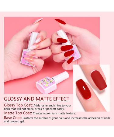 Saviland Gel Top & Base Coat Set - 3PCS 10ML No Wipe Matte & Shine Finish for DIY Gel Nails - Buy Online on GoSupps.com