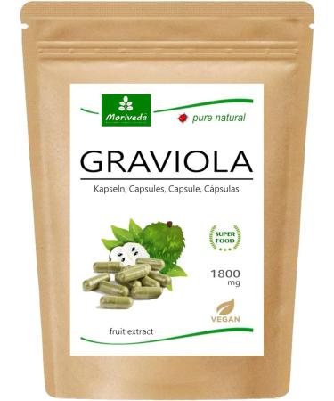 Graviola capsules - 2 months supply - natural fruit extract - metabolic well-being - vegan and gluten free - 1x120 pieces per MoriVeda - Buy Online on GoSupps.com