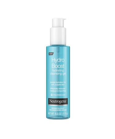 Neutrogena Hydro Boost Lightweight Hydrating Facial Cleansing Gel for Sensitive Skin Gentle Face Wash & Makeup Remover with Hyaluronic Acid Hypoallergenic & Non Comedogenic 6 oz