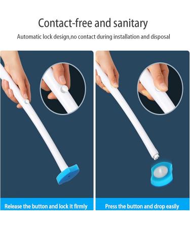 Disposable Toilet Bowl Brush Set - KIRIKIT Wall-Mounted Cleaner Wand with 40 Refills | Effective Bathroom Scrubber Accessories - Buy Online on GoSupps.com