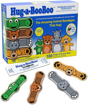 Hug-a-BooBoo Animal Bandages - Fun Kids Bandages (100 Count) Pack - Buy Online on GoSupps.com