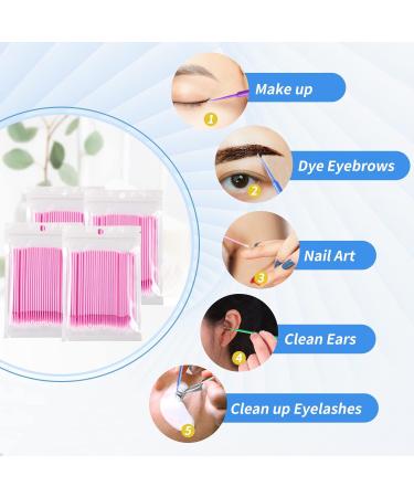 400 PCS Disposable Micro Applicator Brush for Eyelash Extensions & Makeup - Annhua Latisse Application Pink Swabs - Buy Online on GoSupps.com