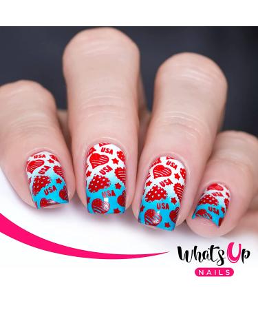 America USA Stamping Plates 2 Pack (B043 & B066) by Whats Up Nails Nail Art Design - Buy Online on GoSupps.com