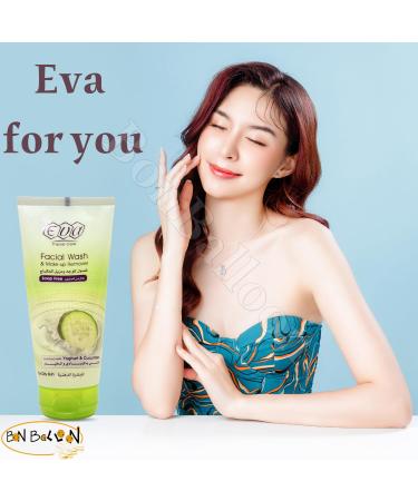 Buy Eva Facial Wash & Makeup Remover 150ml | Cucumber & Yoghurt Enriched - Revitalize Oily Skin Reduce Dehydration | International Shipping - Buy Online on GoSupps.com
