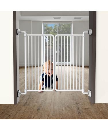 ICERO Baby Gate Wall Protector 4-Pack White - Protects Walls & Doorways from Pet & Dog Gates - Child Pressure Mounted Stair Safety Gate, Set of 4 - Buy Online on GoSupps.com