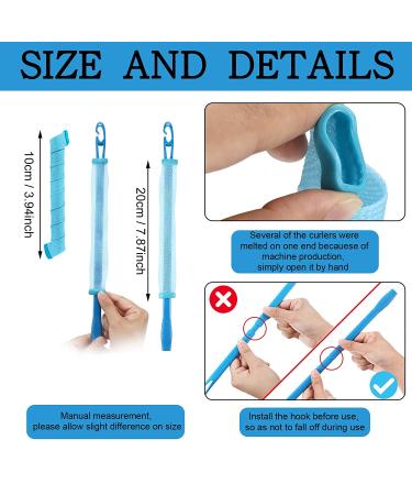 42-Piece No Heat Hair Spiral Curlers Set with 40 Rollers, 2 Styling Hooks - 20cm/8 Inch Curling Rods for Wave Curls - Hair Styling Kit - Buy Online on GoSupps.com