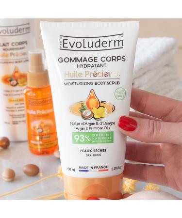  Evoluderm EVOLUDERM - Precious Oil Moisturizing Body Scrub - 150 ml - Made in France - Pack of 3 x 150 ml - Buy Online on GoSupps.com