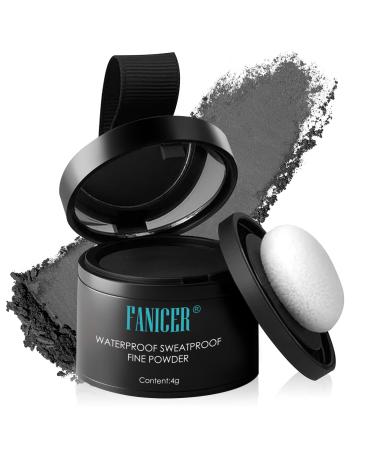 Instantly Hairline Powder Root Cover Up Hairline Shadow Powder Root Touch Up Hair Powder Quickly Conceals Hair Loss Eyebrows Beard Line Coverage Hair Powder for Thinning Hairline-Black